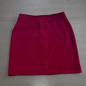 Vintage Y2K faux suede cranberry red high waist stretch mini Skirt